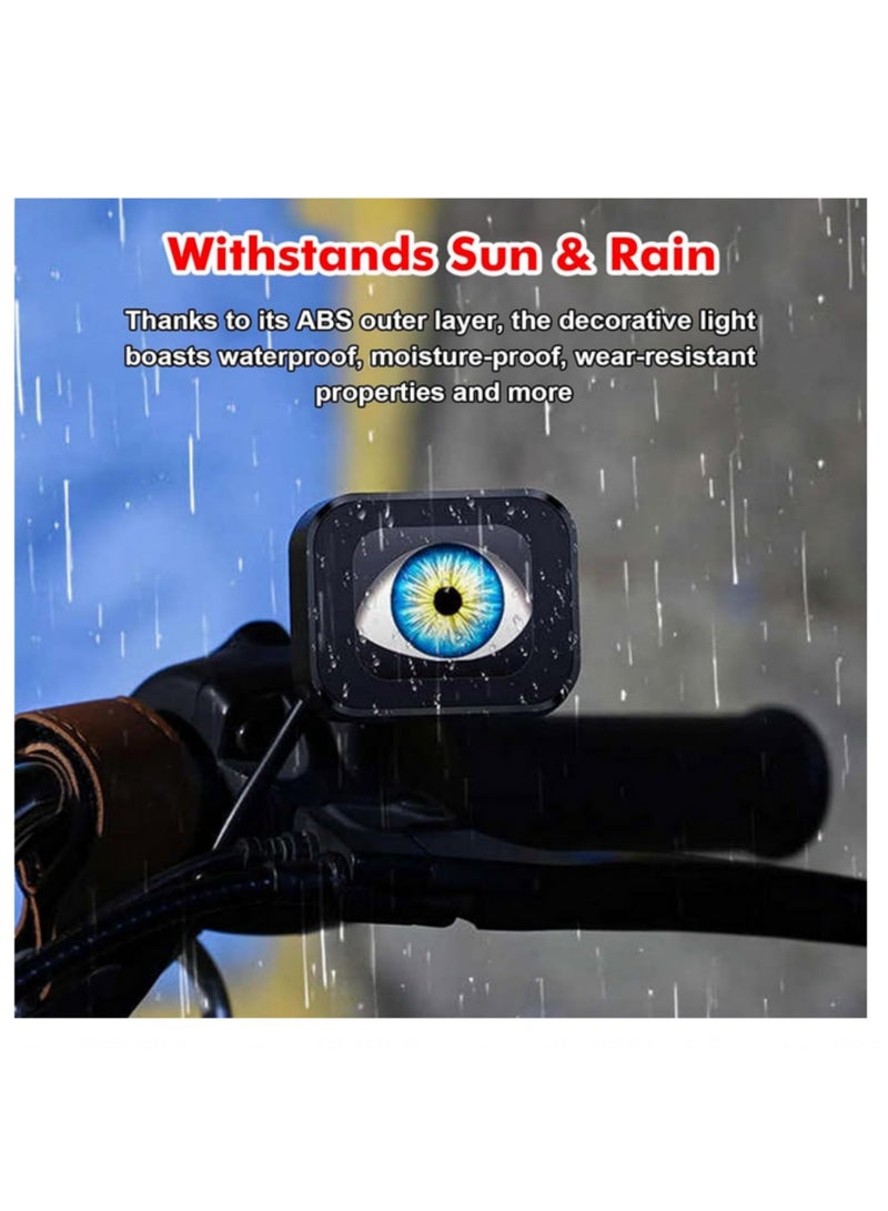 مصباح LED ديڤل آيز بتحكم عن بُعد 12V-36V، 6 أوضاع ديناميكية مع إضاءة أنجل آيز للدراجات النارية والدراجات البخارية الكهربائية والدراجات ثلاثية العجلات ومركبات ATV - ضوء زخرفي متغير الألوان. - Image 5